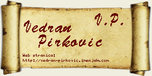 Vedran Pirković vizit kartica